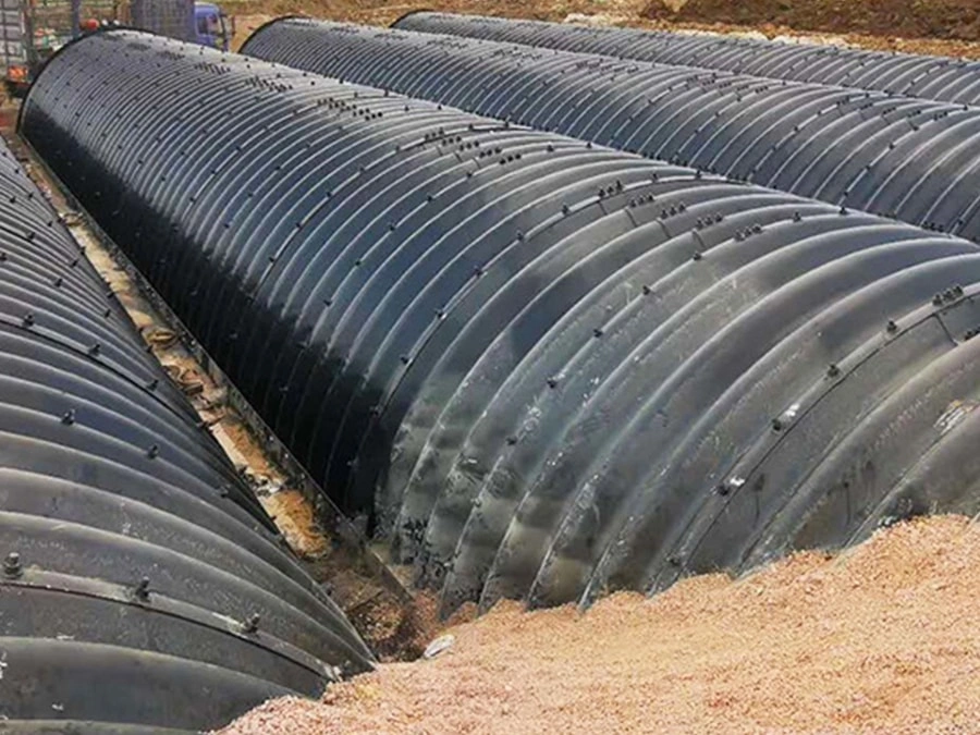 Corrugated steel irrigation culvert