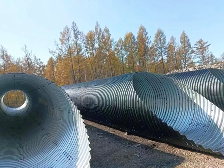 Steel corrugated culvert