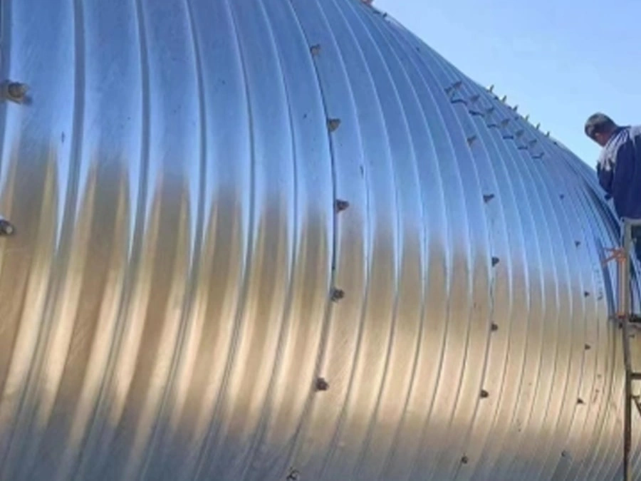 Corruated steel drainage pipe