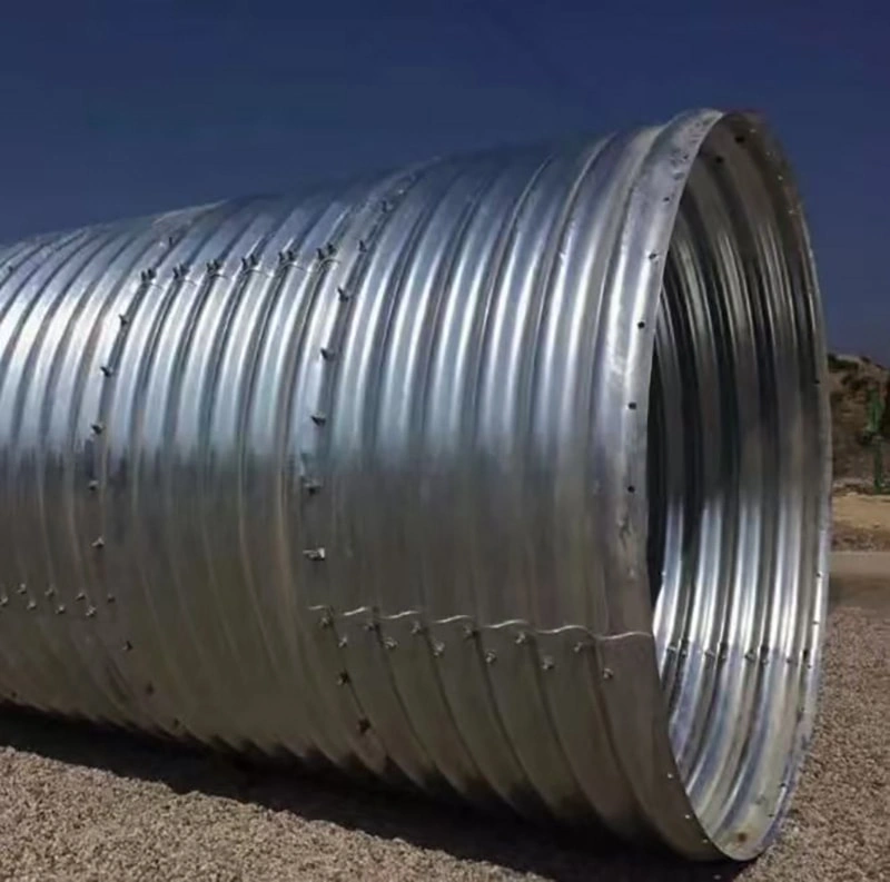 Q235 Steel Corrugated Culvert Pipe for Highway Bridge and Culvert Drainage - Galvanized Metal Corrugated Pipe