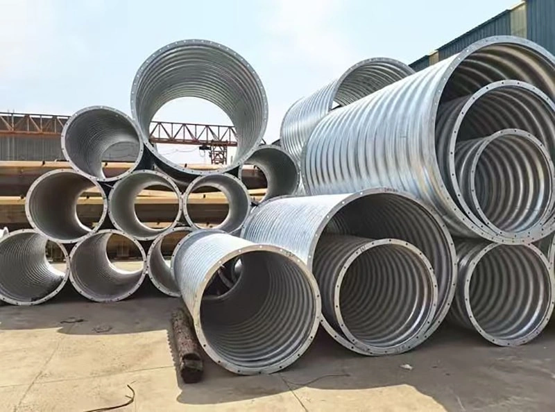Corrugated culvert steel pipe