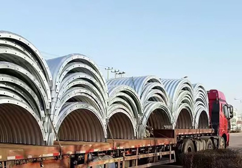 Corrugated pipe culvert 